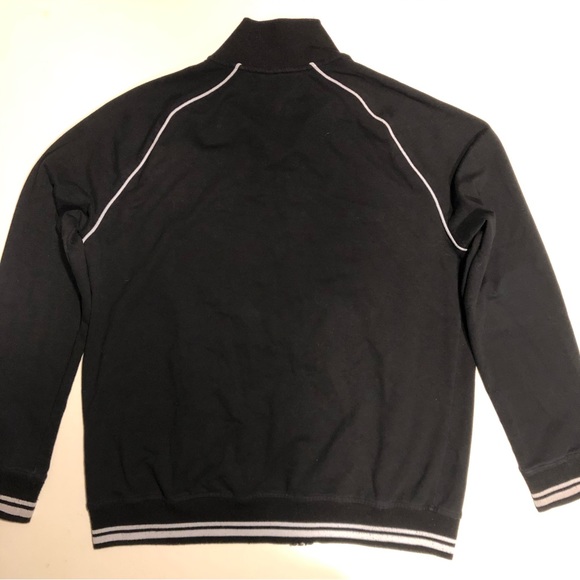 DKNY Full Zip Track Jacket Mens Size Large Black and White - Picture 7 of 10